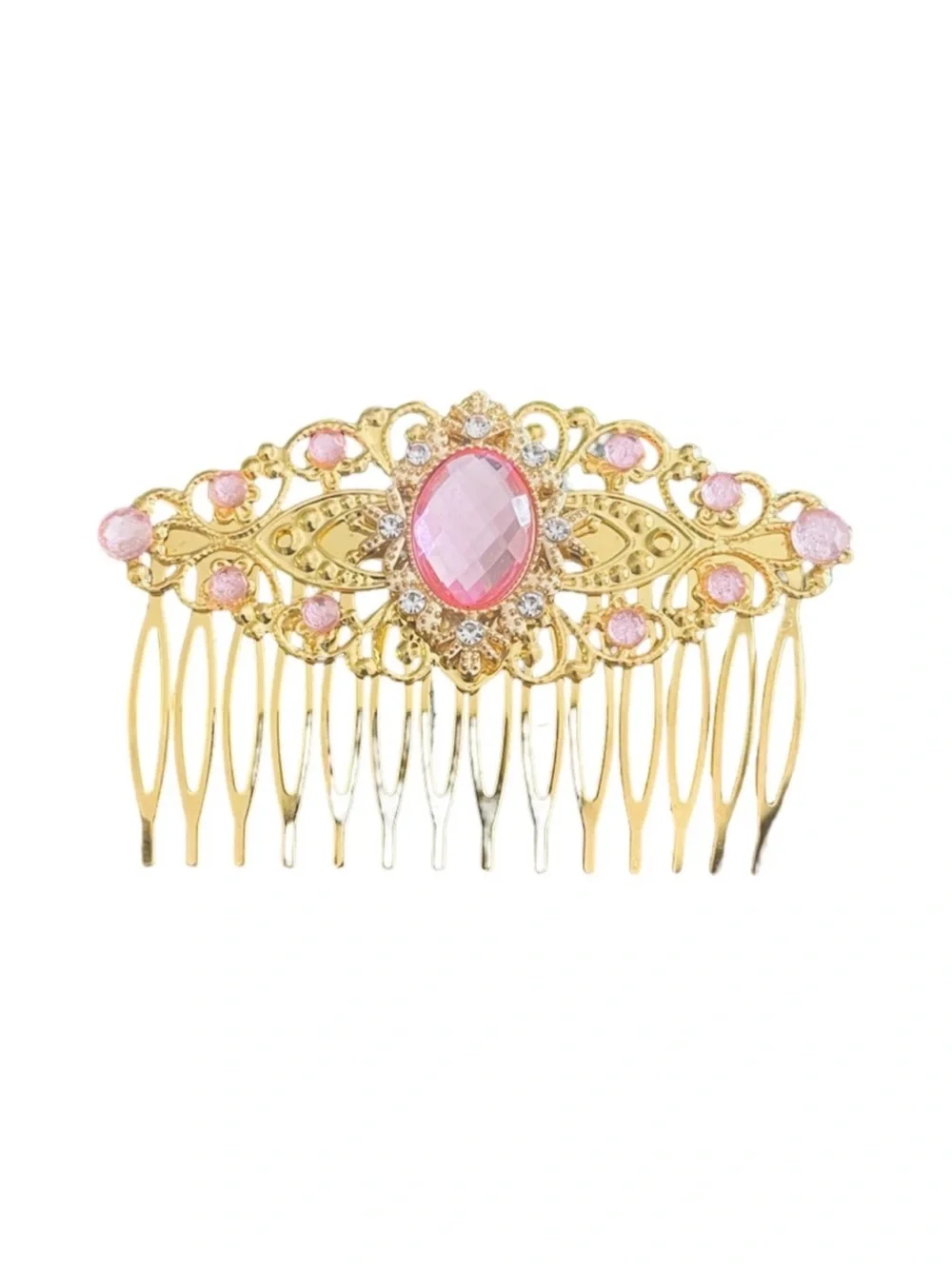 Luxe Gold and Pink Decorative Hair Comb FINAL PRICE DROP